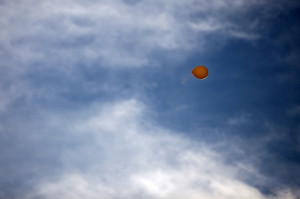 balloon being released